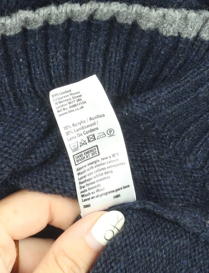 Atlantic Bay Men's Blue 2XL Full Zip Jumper