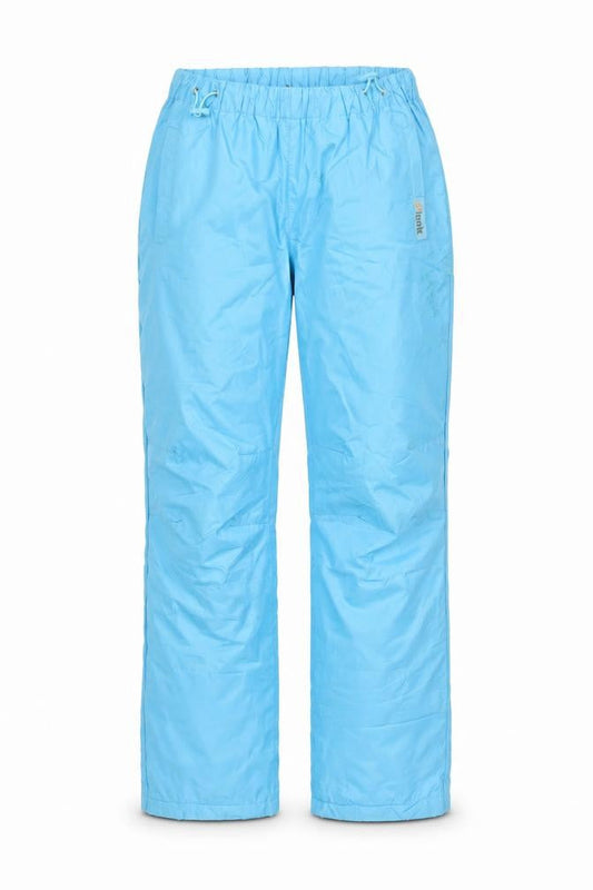 Front view of Innik unisex blue trousers s, elastic waist, drawstring