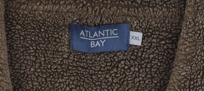 Atlantic Bay Men's Brown 2XL Full Zip Jacket