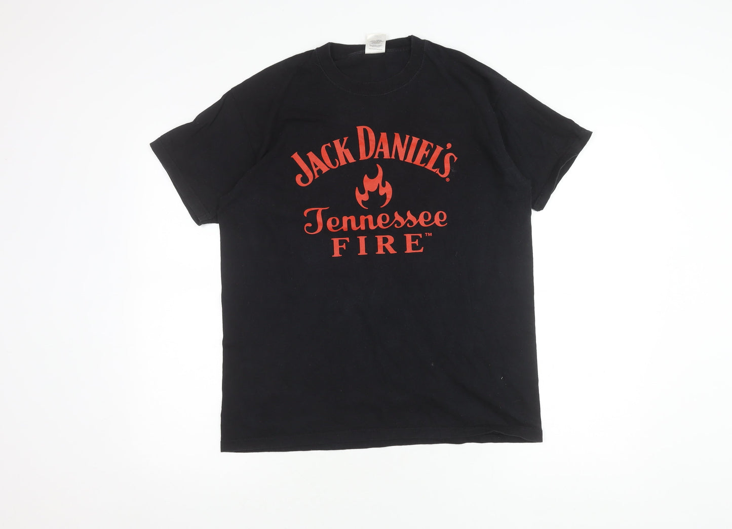 Mens UK Size L Fruit of the Loom Black  T-Shirt