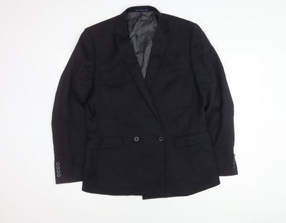 Mens UK Size 42 DKNY Regular Black Suit Jacket