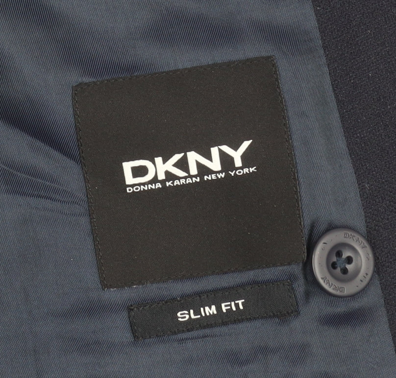 Mens UK Size 42 DKNY Regular Black Suit Jacket