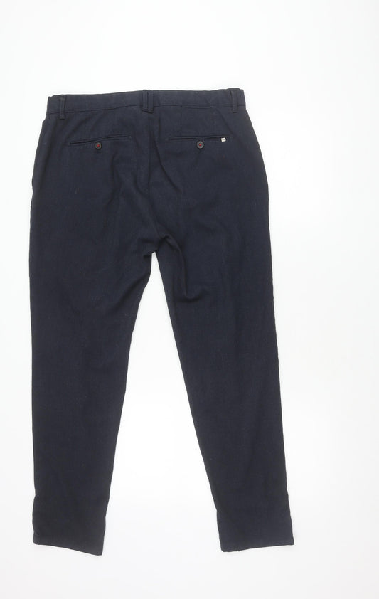 Zara Men's Blue Chino Trousers Size 32