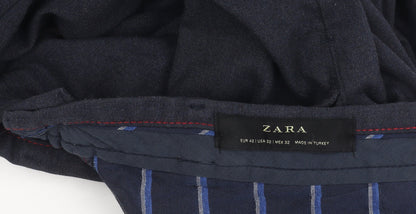 Zara Men's Blue Chino Trousers Size 32