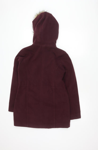 Womens UK Size 8 New Look Red Parka Coat