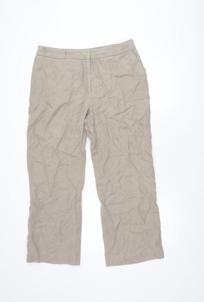 Womens UK Size 14 CC  Casual Beige Trousers