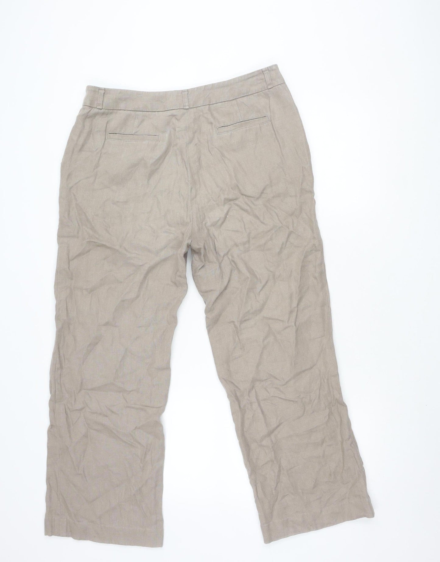 Womens UK Size 14 CC  Casual Beige Trousers