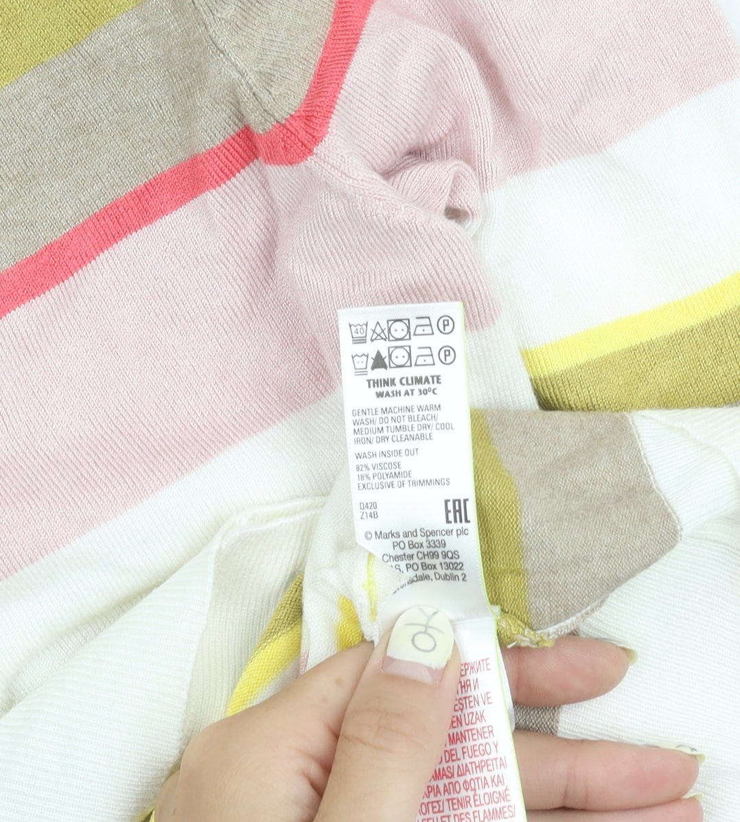 Womens UK Size 12 Marks and Spencer Multicoloured Cardigan Jumper