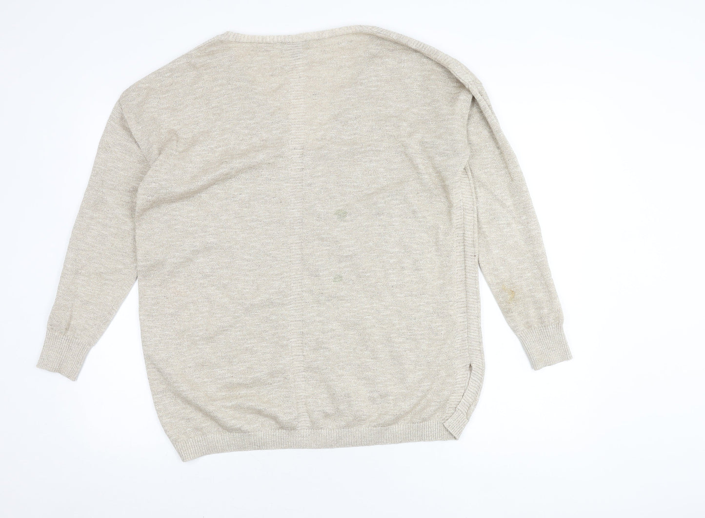 Womens UK Size 14 PURE Collection Beige Pullover Jumper