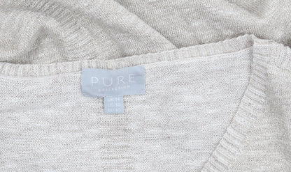 Womens UK Size 14 PURE Collection Beige Pullover Jumper