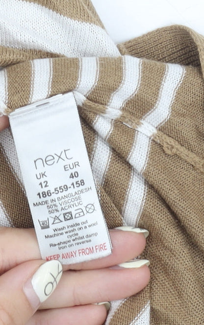 Womens UK Size 12 NEXT Beige Pullover Jumper