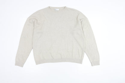 Womens UK Size 14 BHS Beige Pullover Jumper
