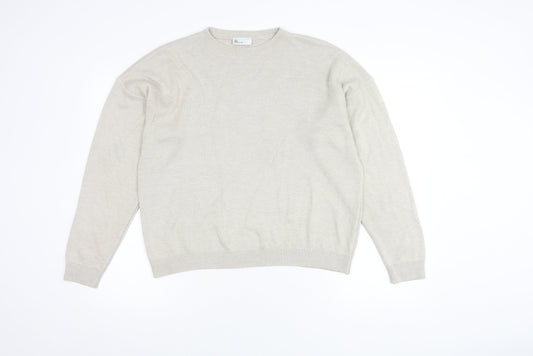 Womens UK Size 14 BHS Beige Pullover Jumper