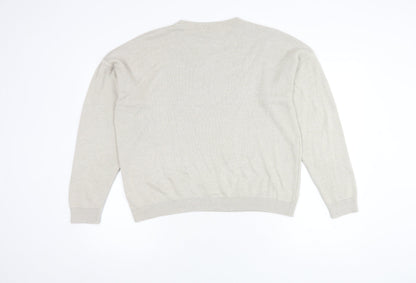 Womens UK Size 14 BHS Beige Pullover Jumper
