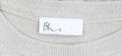 Womens UK Size 14 BHS Beige Pullover Jumper