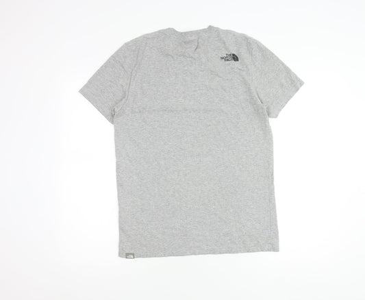 The North Face Men's Grey T-Shirt, Small, Cotton Blend