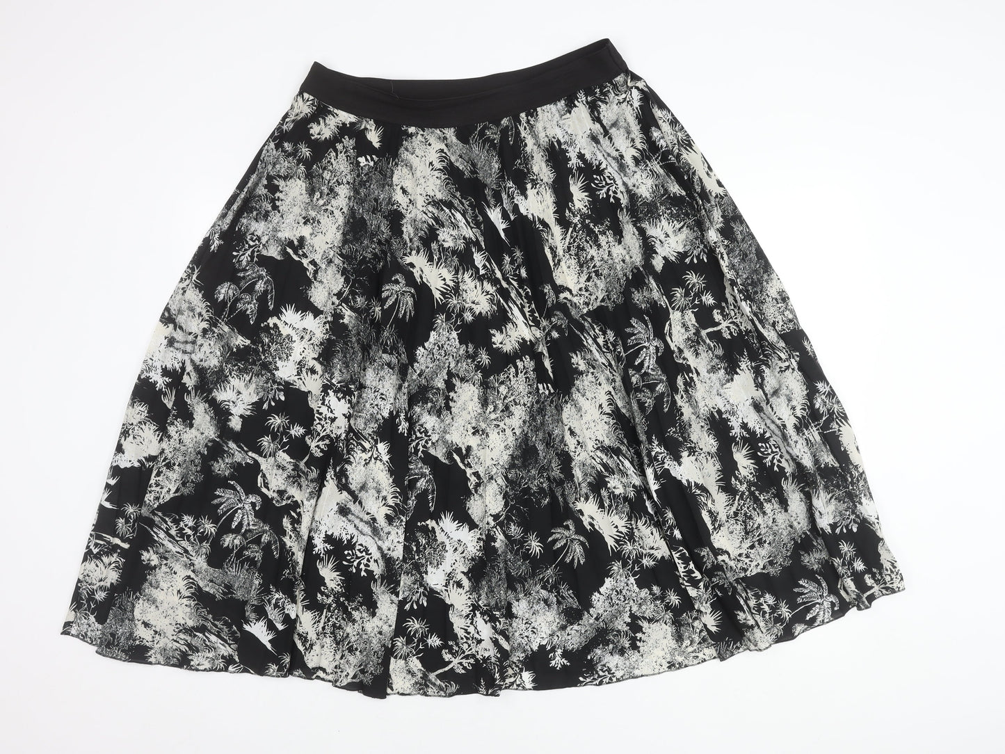 Next Women's Black Floral Skirt Size 16