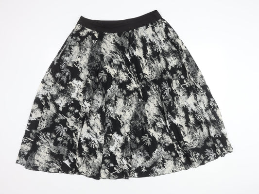 Next Women's Black Floral Skirt Size 16