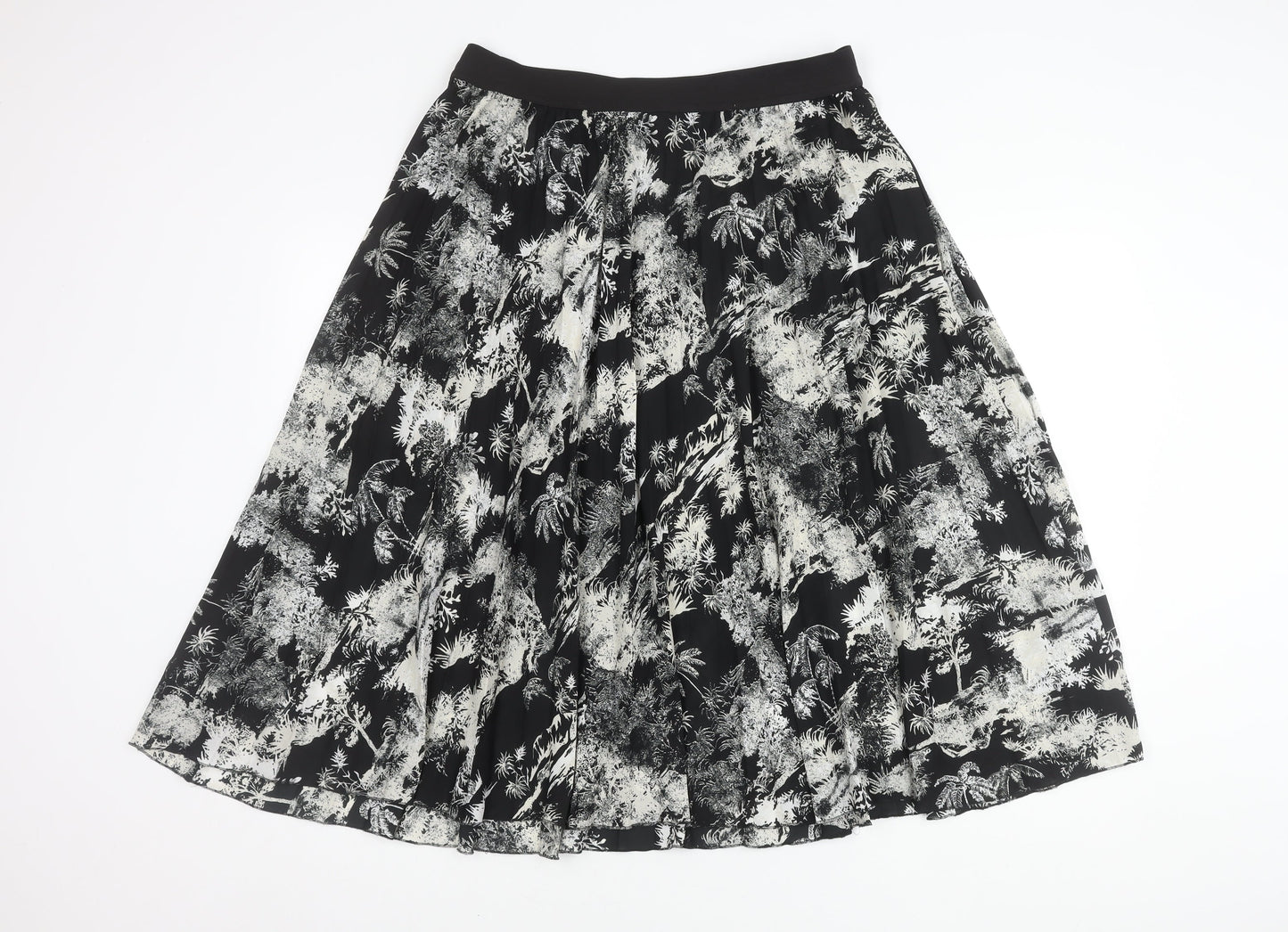 Next Women's Black Floral Skirt Size 16