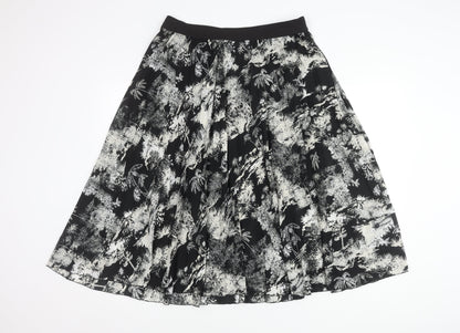 Next Women's Black Floral Skirt Size 16
