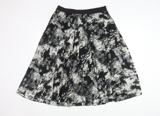 Next Women's Black Floral Skirt Size 16