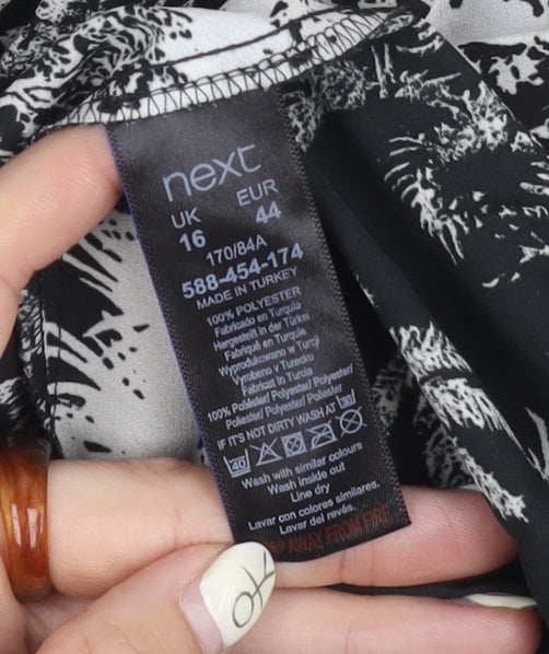 Next Women's Black Floral Skirt Size 16