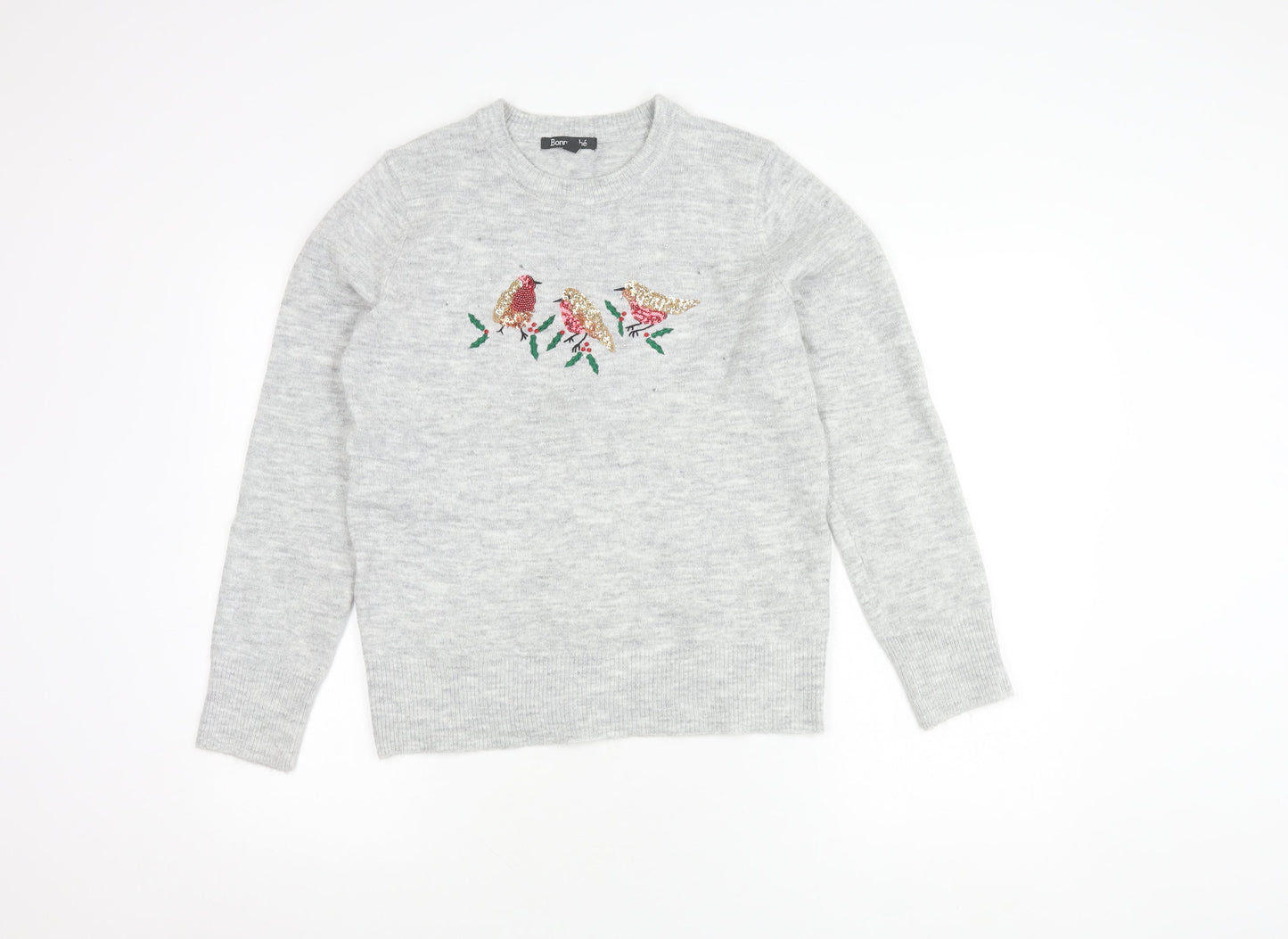 Womens UK Size 10 Bonmarché Grey Pullover Jumper