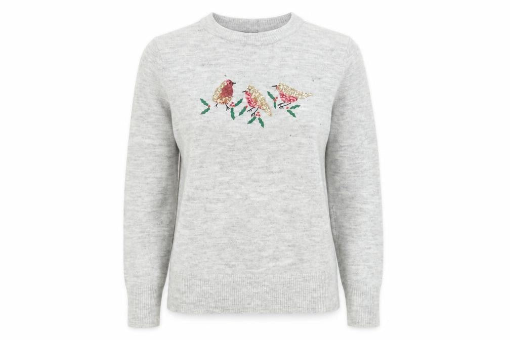 Womens UK Size 10 Bonmarché Grey Pullover Jumper