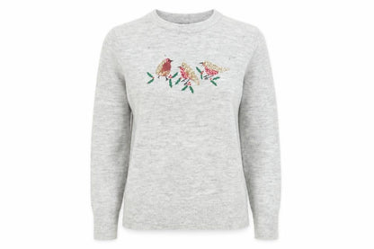 Womens UK Size 10 Bonmarché Grey Pullover Jumper