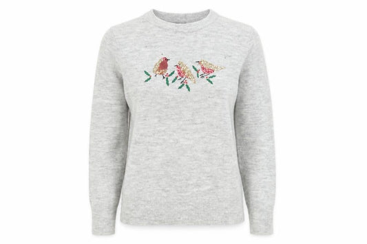 Womens UK Size 10 Bonmarché Grey Pullover Jumper