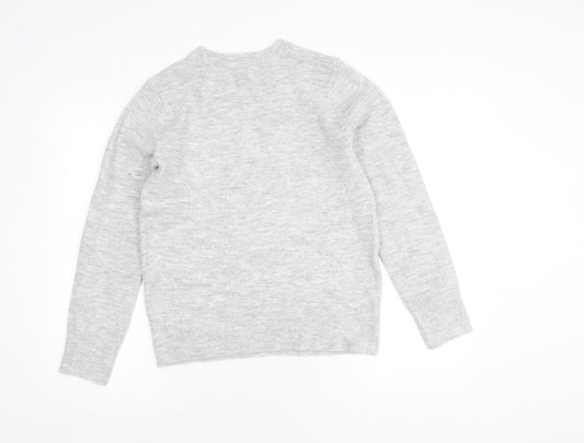Womens UK Size 10 Bonmarché Grey Pullover Jumper