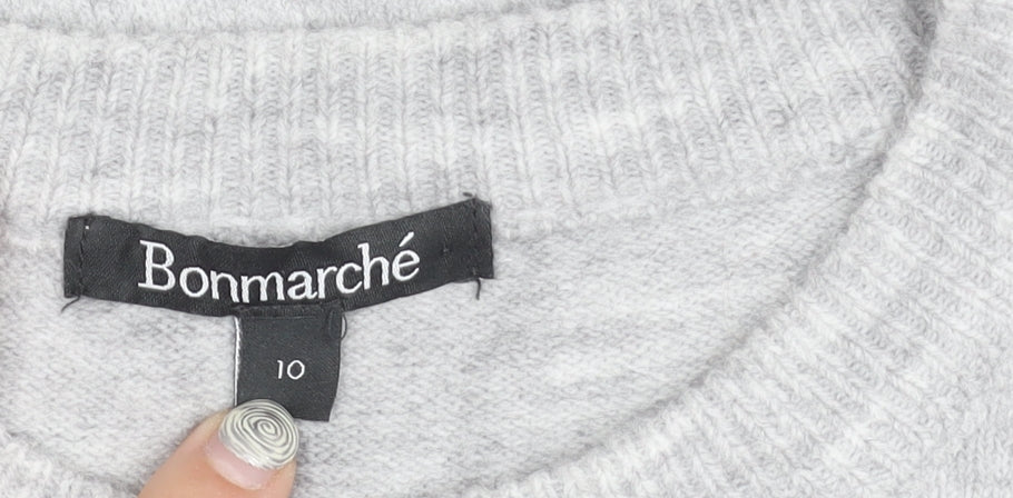 Womens UK Size 10 Bonmarché Grey Pullover Jumper