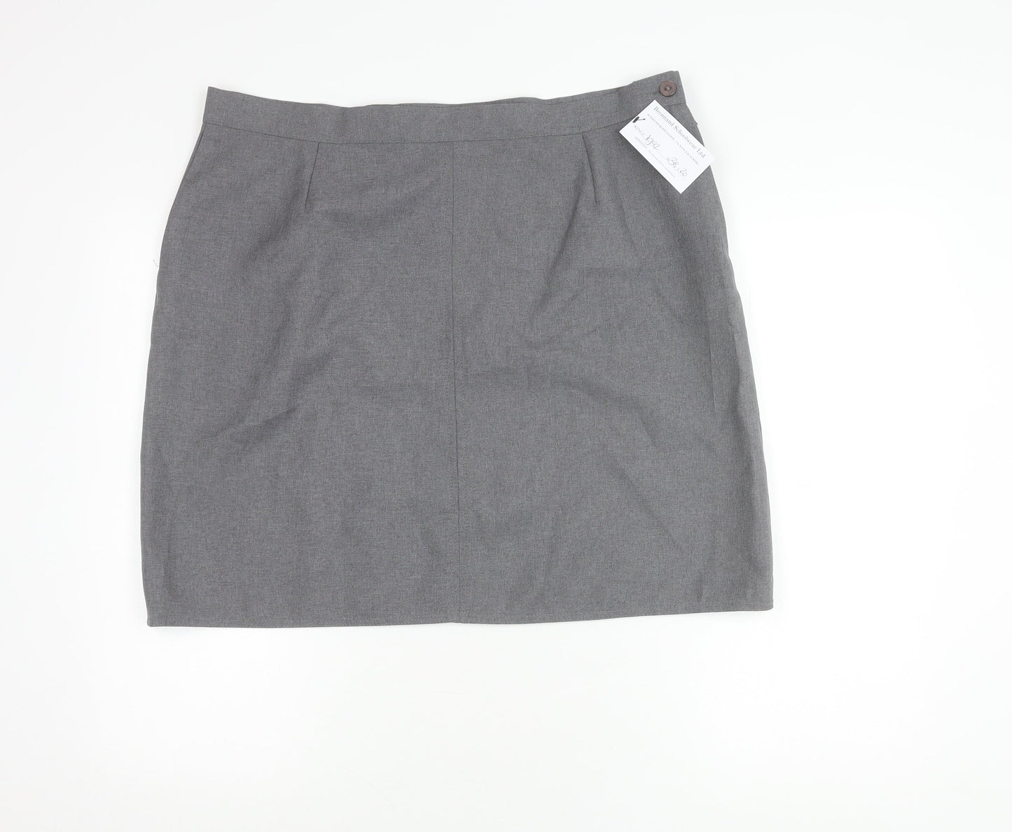 Brennand Schoolwear Grey Women's Pencil Skirt, Size 10
