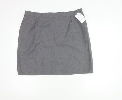 Brennand Schoolwear Grey Women's Pencil Skirt, Size 10