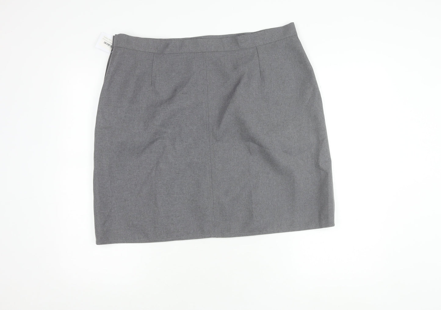 Brennand Schoolwear Grey Women's Pencil Skirt, Size 10