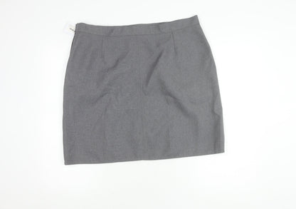 Brennand Schoolwear Grey Women's Pencil Skirt, Size 10