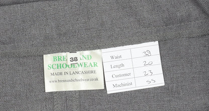 Brennand Schoolwear Grey Women's Pencil Skirt, Size 10