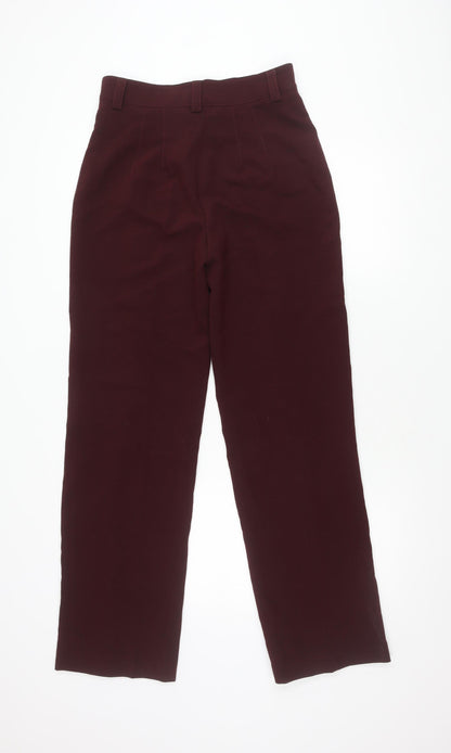 Womens UK Size S Zara Regular Fit  Red Trousers
