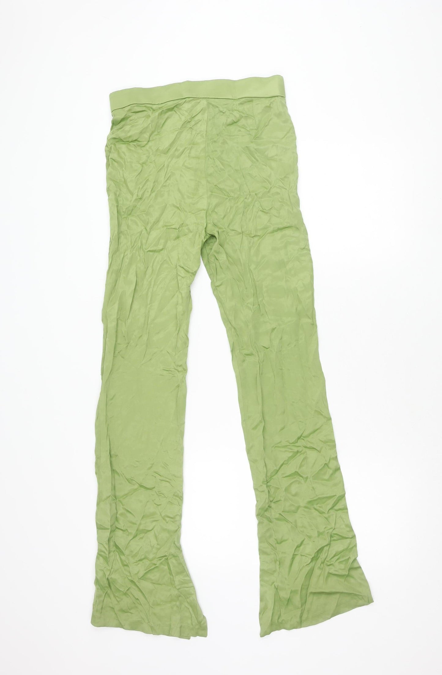 Womens UK Size S Zara Regular Fit Casual Green Trousers