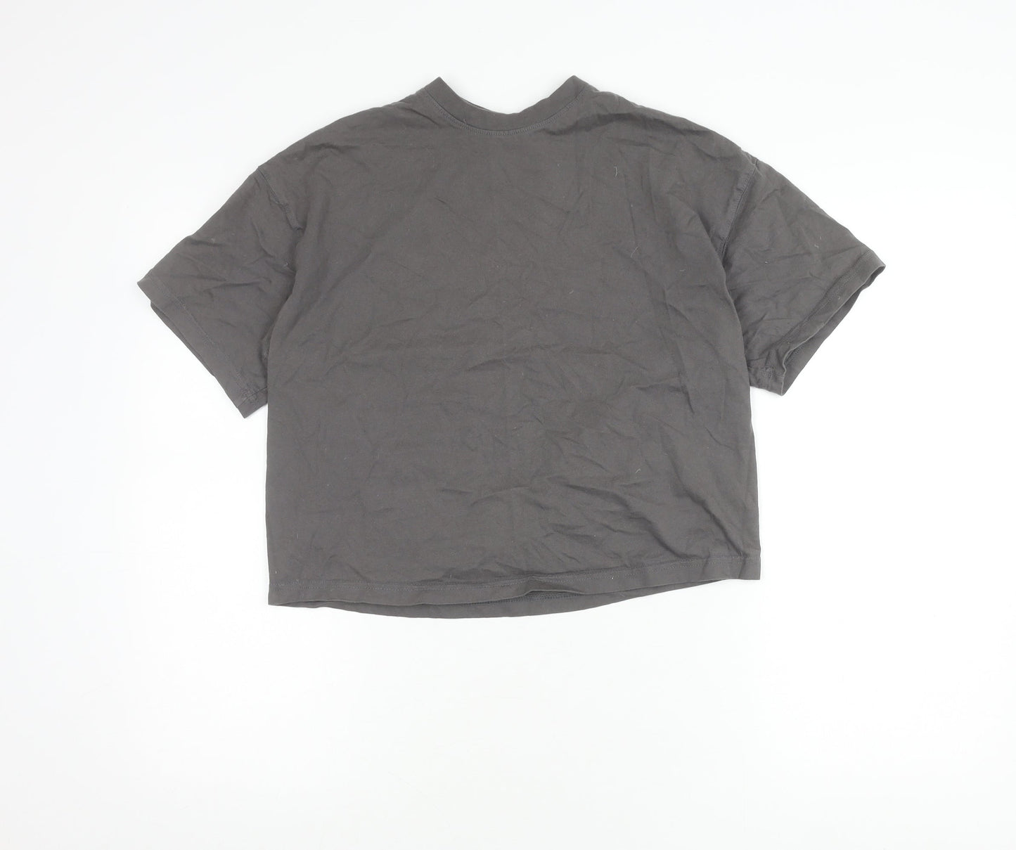 Womens UK Size XS H&M Grey Basic T-Shirt