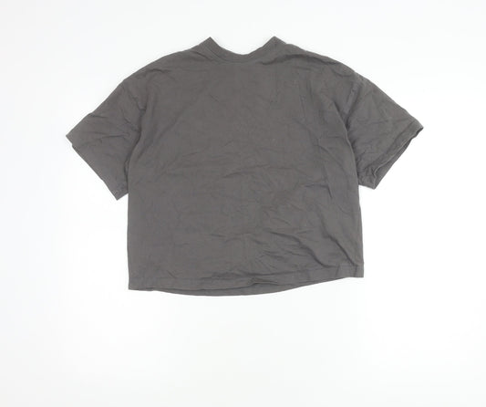 Womens UK Size XS H&M Grey Basic T-Shirt