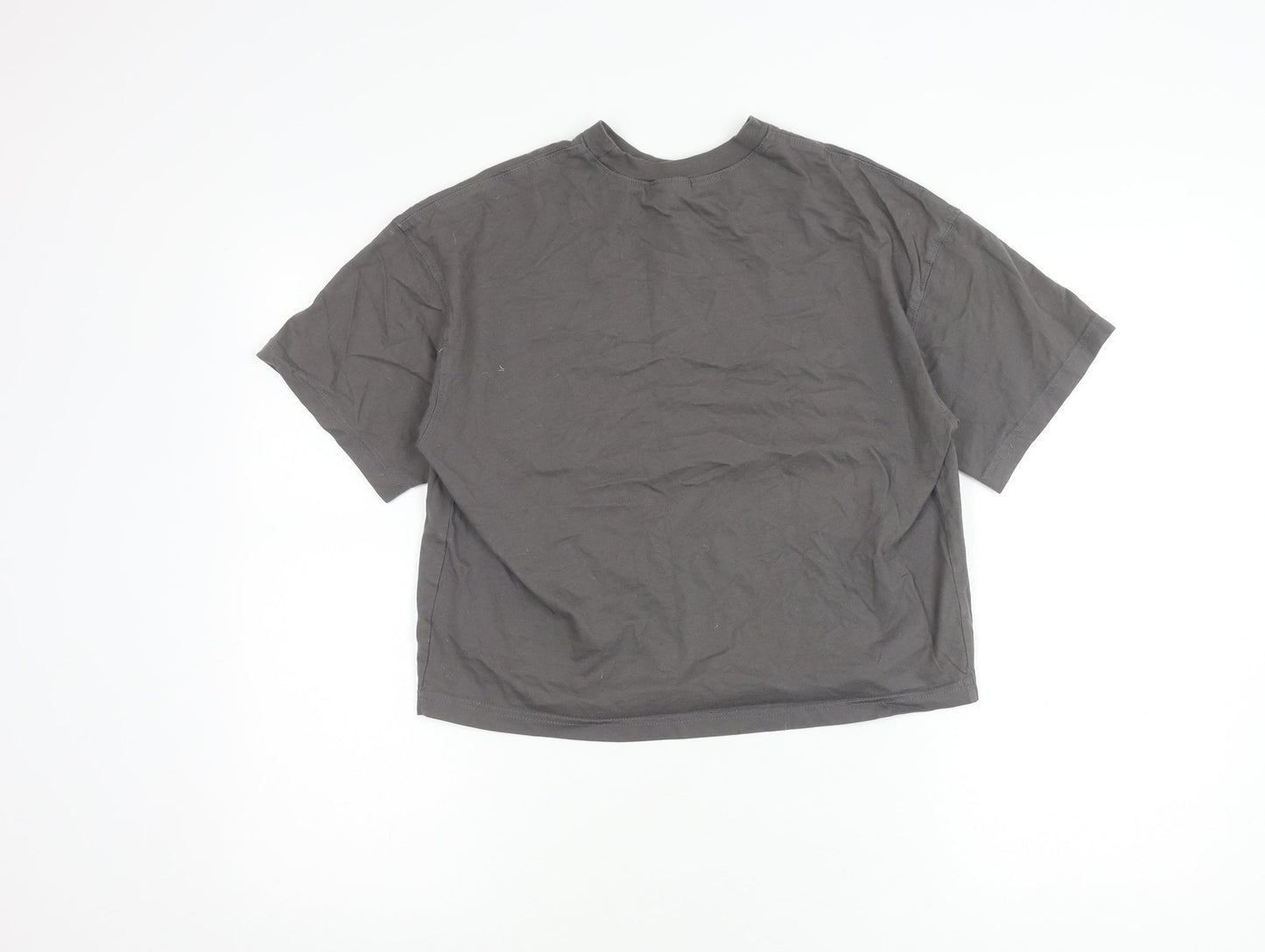 Womens UK Size XS H&M Grey Basic T-Shirt