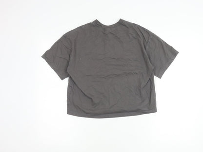 Womens UK Size XS H&M Grey Basic T-Shirt