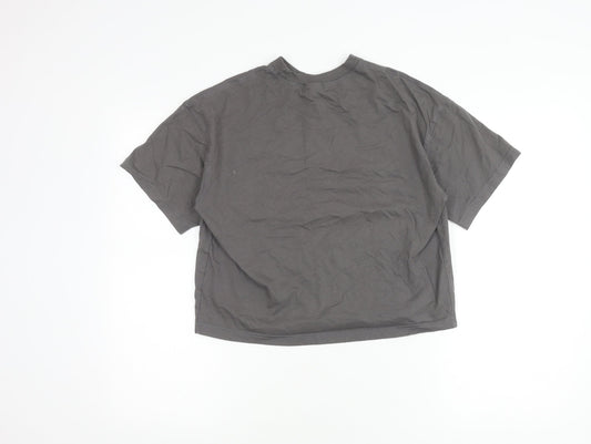 Womens UK Size XS H&M Grey Basic T-Shirt