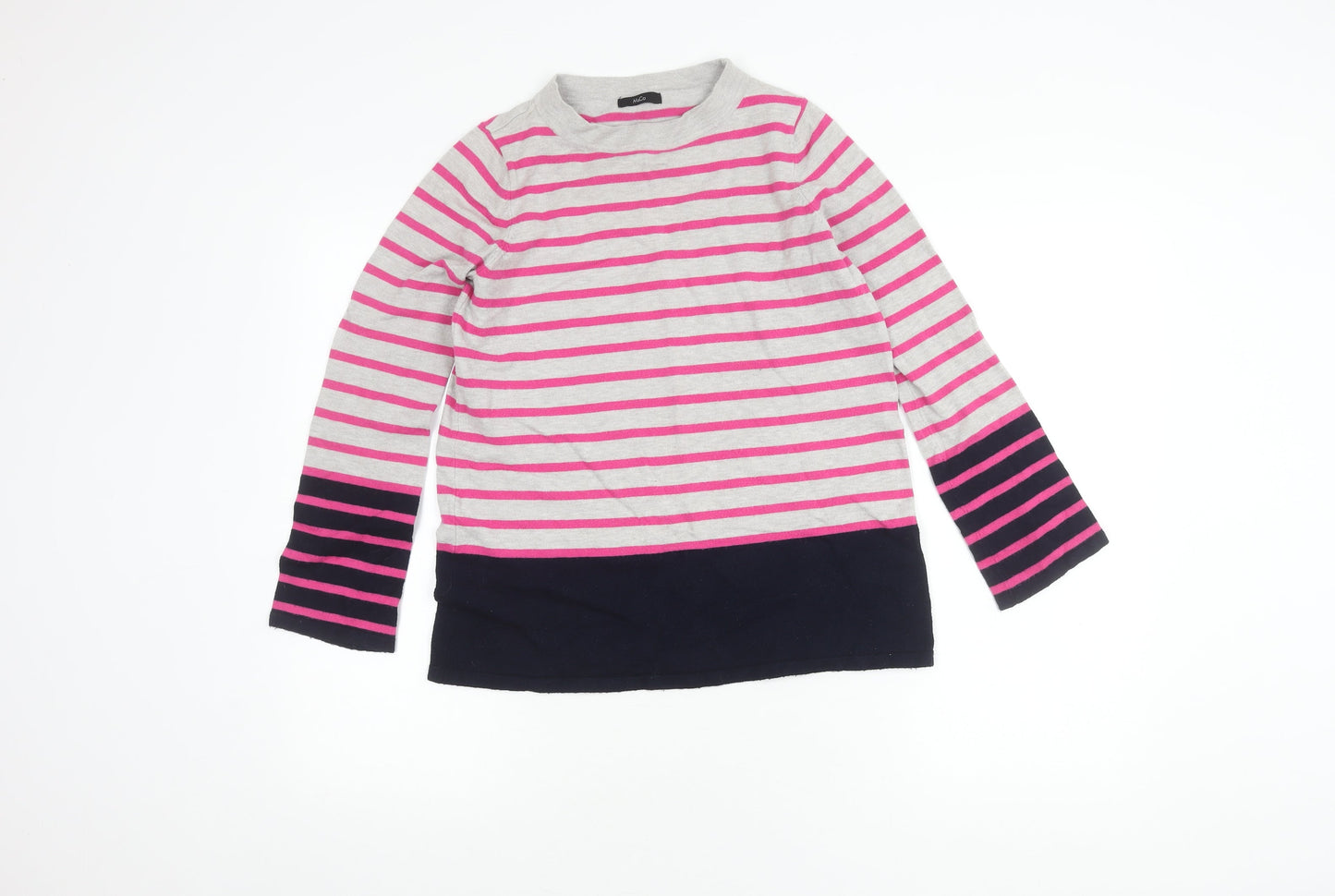 Womens UK Size 10 M&Co Pink Basic T-Shirt