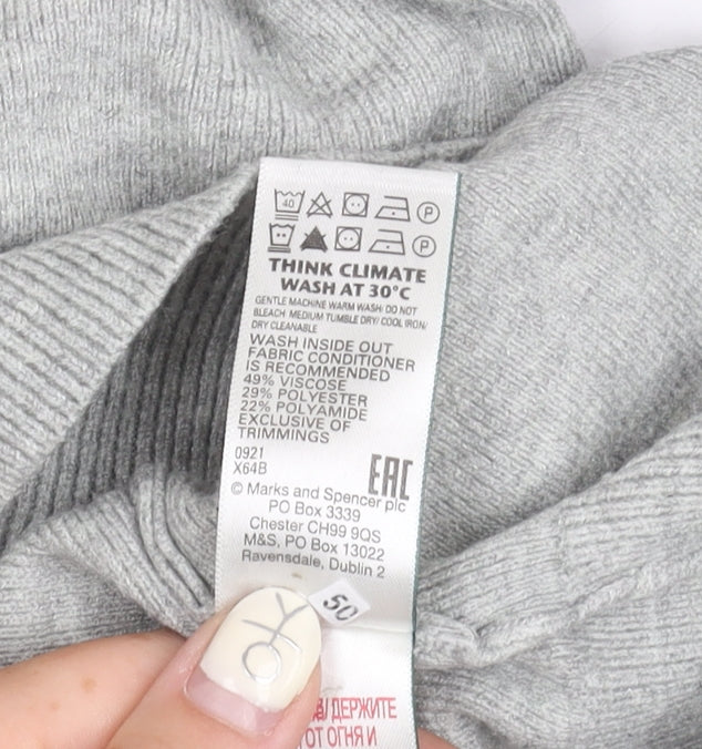 Womens UK Size M Marks and Spencer Grey Pullover Jumper