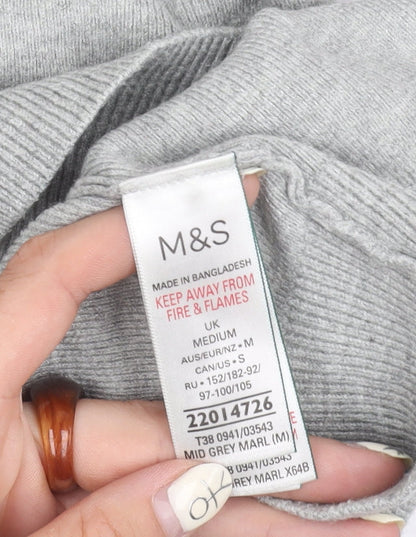 Womens UK Size M Marks and Spencer Grey Pullover Jumper