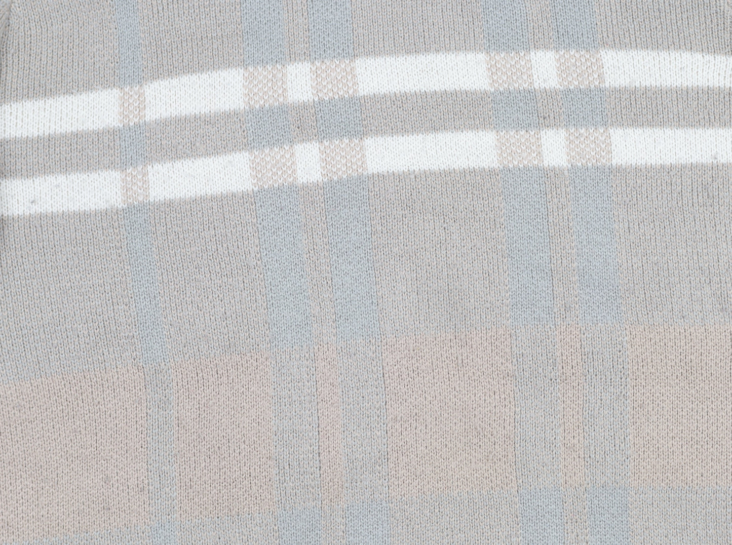 Burton Menswear Beige Plaid Crew Neck Jumper Size L