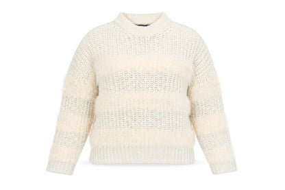 Womens UK Size 2 Bershka Ivory Pullover Jumper