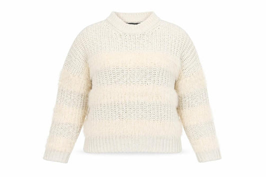 Womens UK Size 2 Bershka Ivory Pullover Jumper